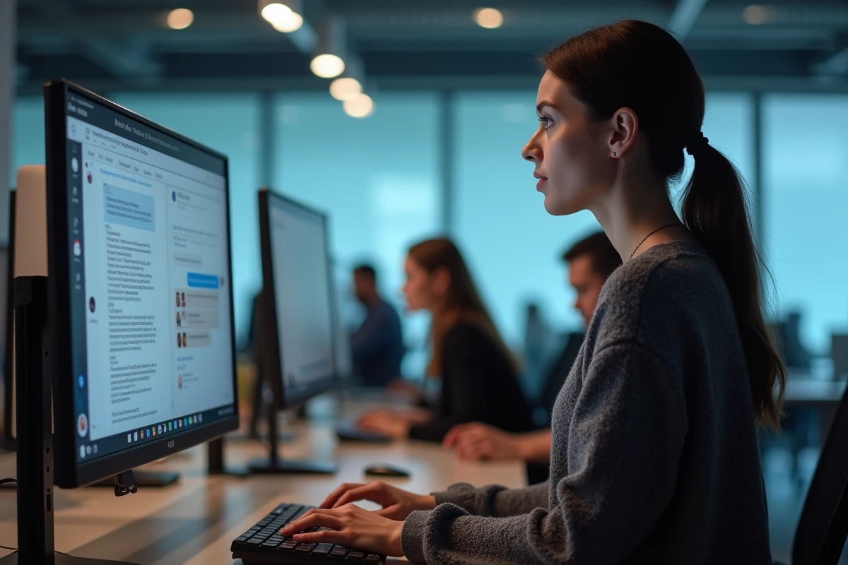 Une employée publie un message d'adieu sur l'outil collaboratif interne de l'entreprise