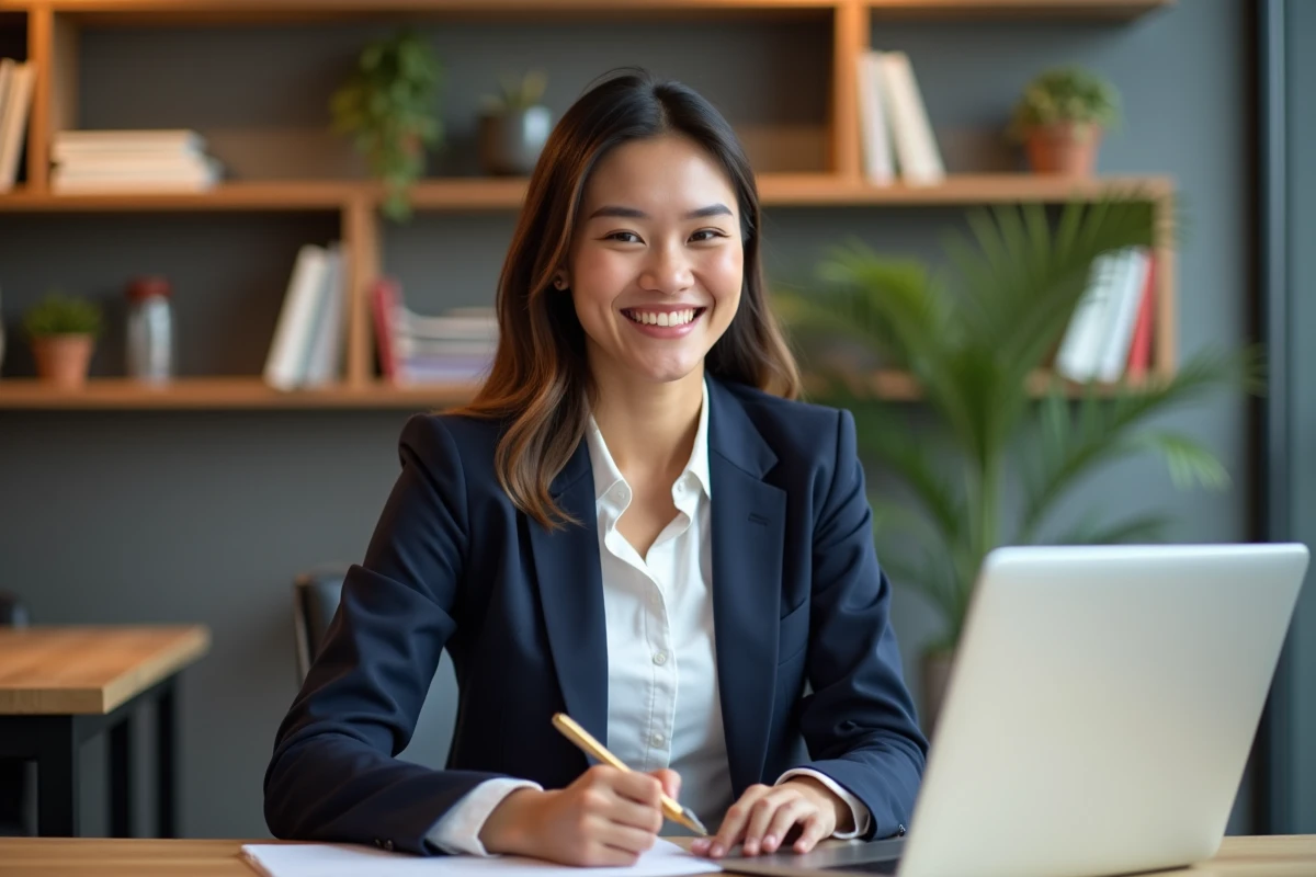 Jeune femme recruteuse lors d